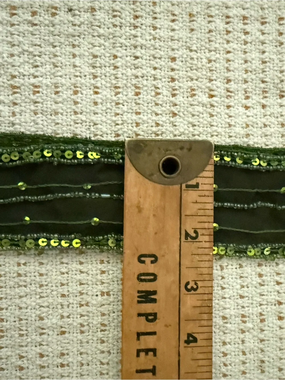 Vintage Y2K Beaded Green Organza Versatile Jewel Wrap NWTp